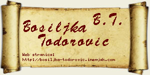 Bosiljka Todorović vizit kartica